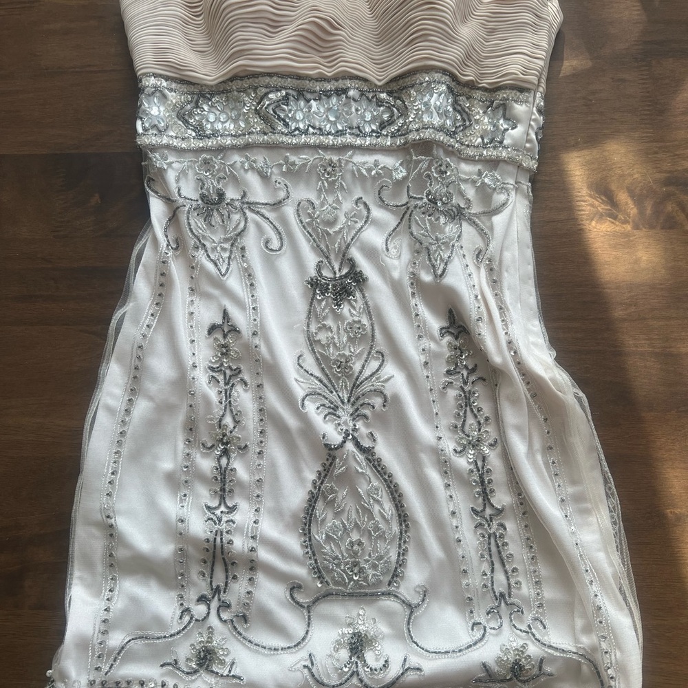 Early 2000s SUE WONG Embellished Strapless Dress